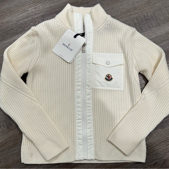 Moncler Other - Moncler Cardigan Tricot White Zip Up Knitted Sweater Cardigan
